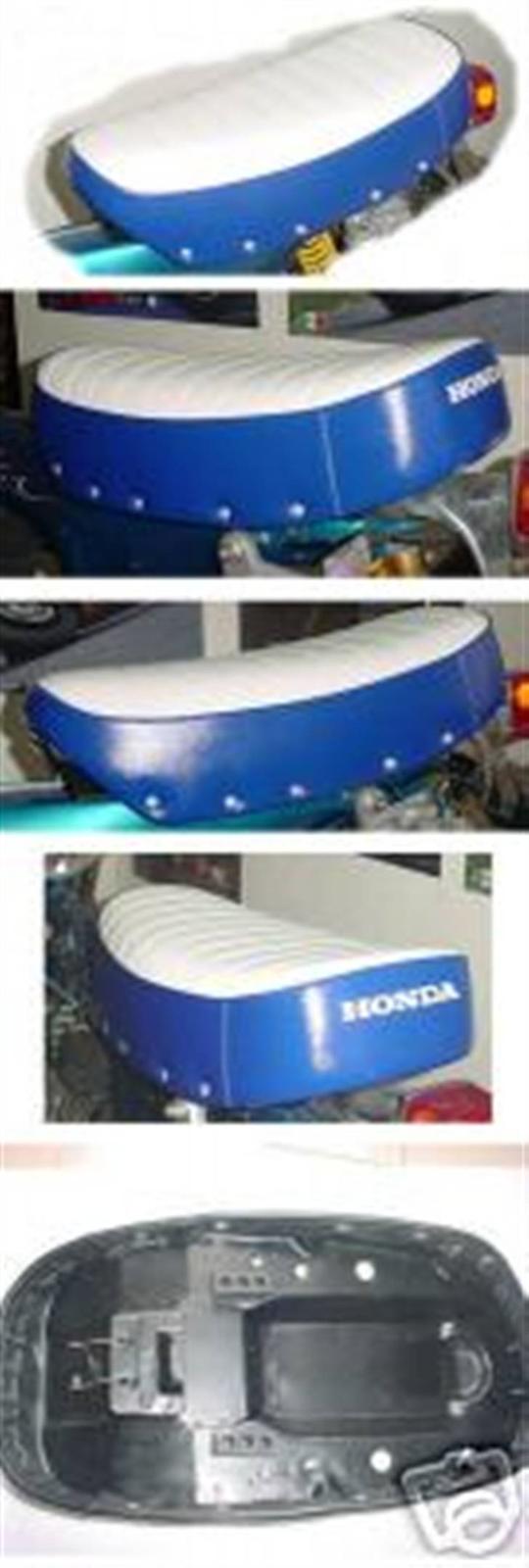 Honda sæder - Honda Dax Hvid Blå Komplet sæde billede 8