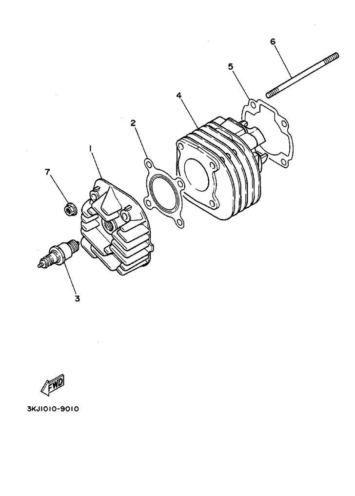 Yamaha jog parts manual billede 1