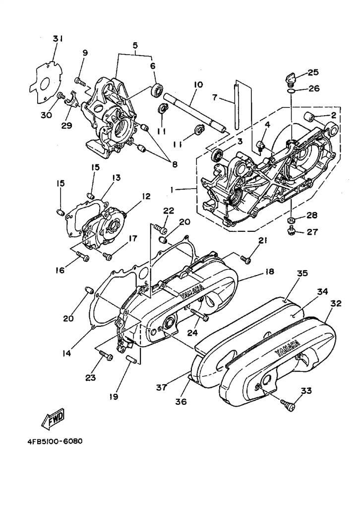 Yamaha jog parts manual billede 8