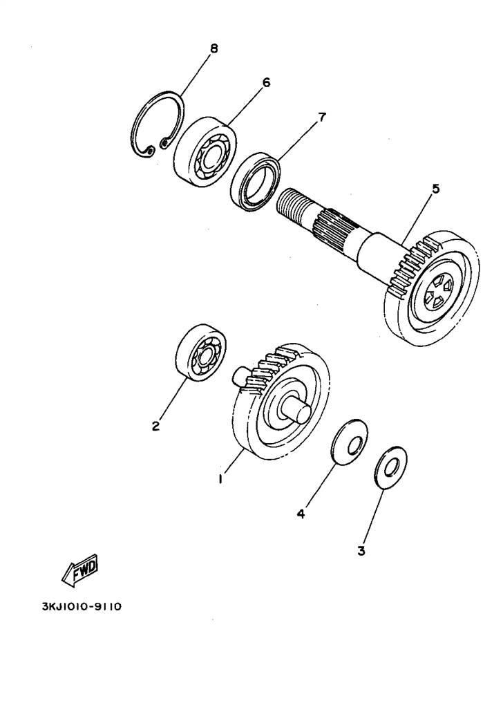 Yamaha jog parts manual billede 11