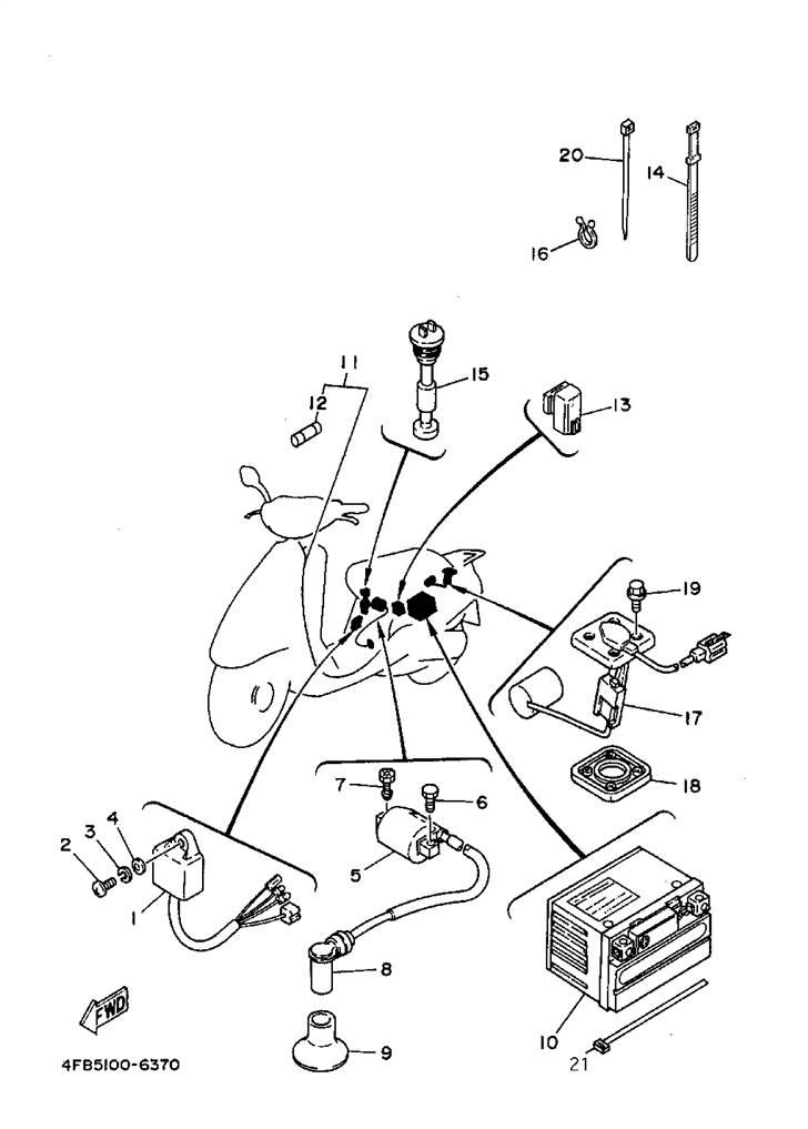 Yamaha jog parts manual billede 33