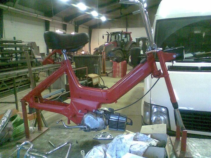 Puch Maxi renovering - Nu med styr, lygte, strøm og sæde. billede 27