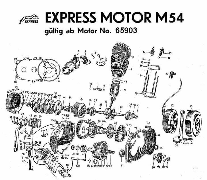 Motordiagrammer for Express motorer - Express M54 motor no. 65903 billede 5