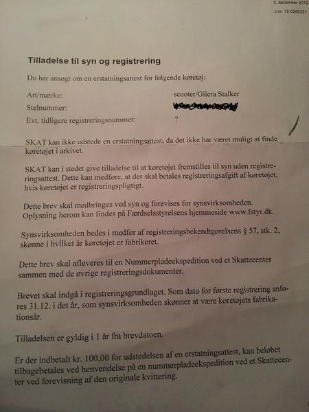 registreringsattest er væk registreringsattest er væk