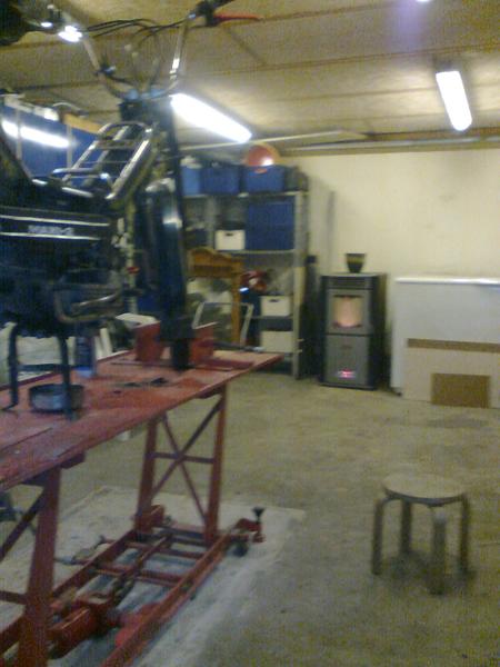 Lidt billeder fra værksted med brændeovn