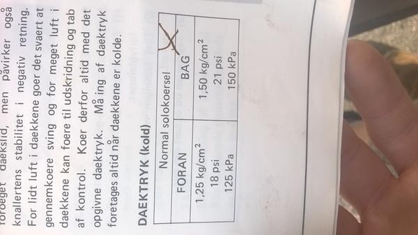 suzuki fz50 dæk tryk