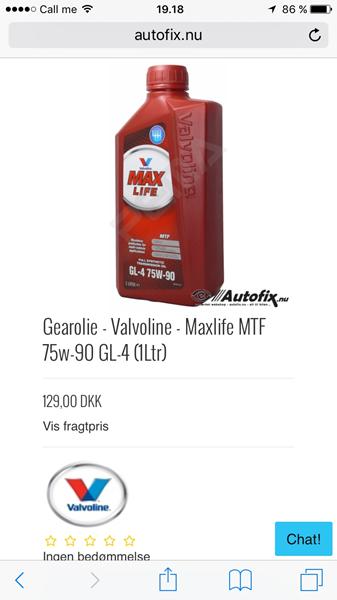 Gearolie til scooter 75w90 