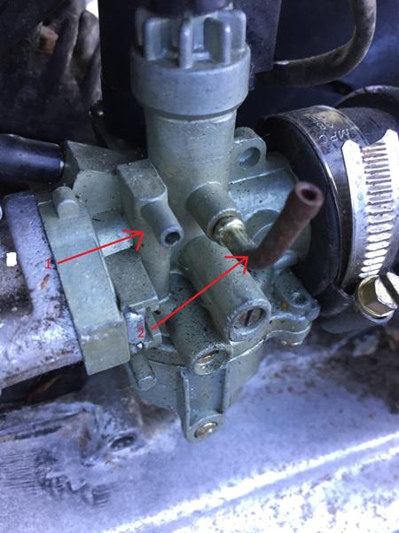 Hvilken studs/hul er til olie?