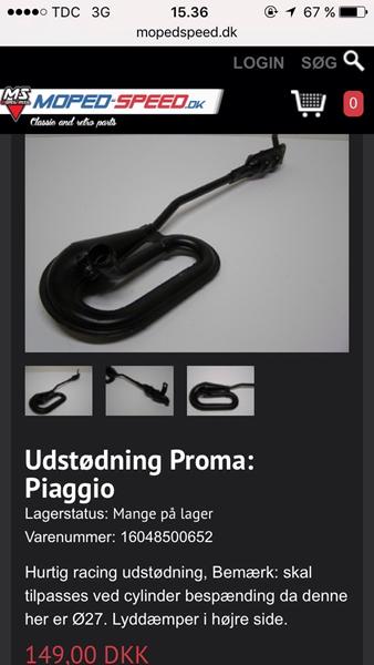 Racing udstødning Vespa bravo