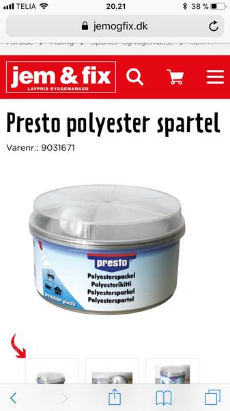 Polyester spartel  Fra hjem og fix