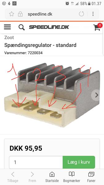 hjælp til soændingsregulator (Aprilia sonic)