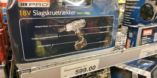 Slagnøgle til vario, i Aldi - 599