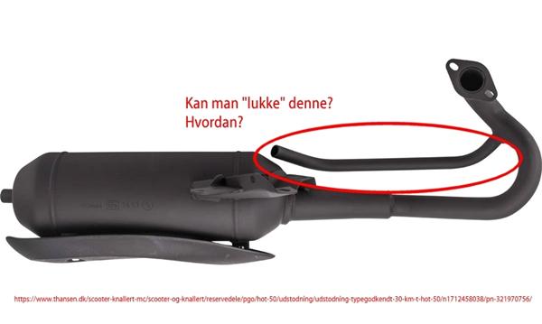 Udstødning PGO Hot 50 2006 udstødning friskluftsystem