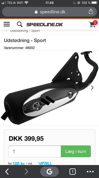 Udstødning pgo hot 50