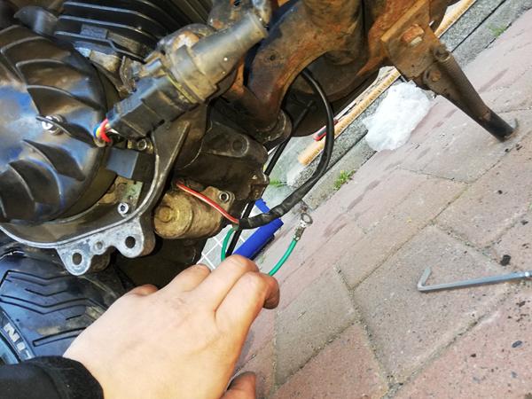 Ingen gnist efter jeg har haft motoren af. 