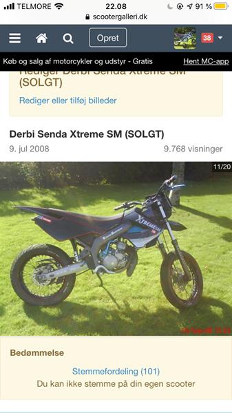 Hjælp til at finde min gamle derbi senda 