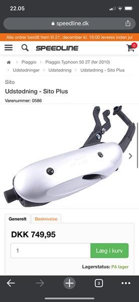 Gilera stalker udstødning 