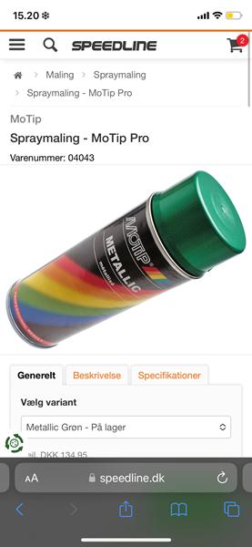 Er der nogen der har brugt motip pro mettalic grøn?