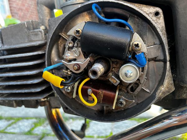 Manglende ledninger til kondensator på Puch Maxi 