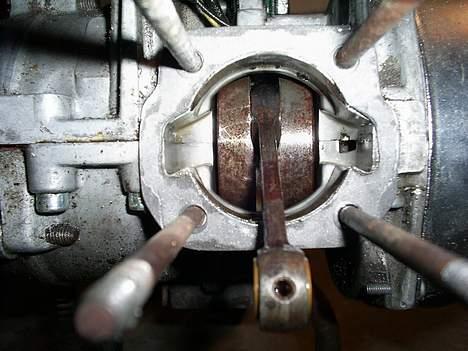 Puch Maxi K AC (solgt) - Gammel pic ^  Således ser motoren så ud inden i. billede 11