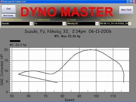 Suzuki Jog Motor/Fz50<Hirtshals> - Udskriften med nos =) 20,3 Hk billede 20