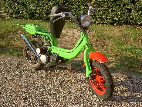 Suzuki FZ50 Solgt - som den står nu har lige malede den om. der er ingen skjolde på men de er der (sorte) billede 1