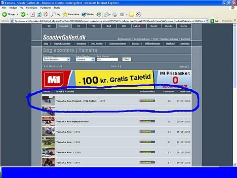 Yamaha Axis <SOLGT>(3600kr.) billede 14