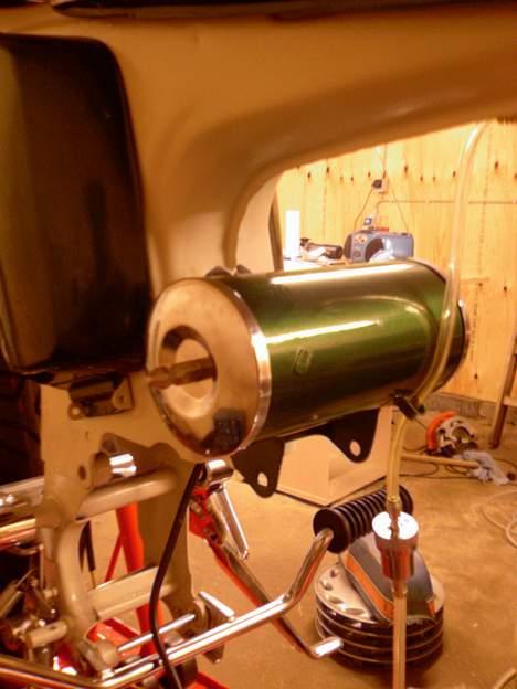 Yamaha 4 gear K1 - Inde i vores dejlige nye værksted, pappa, bror og jeg byggede det selv.. billede 17