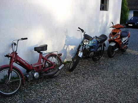 Puch Maxi k - Broder knallert og fars scooter, og broderns nye bil bag ved..! billede 7