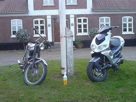 Puch monza 3 g >>FØR<< - en aftenen  hvor det var kedeligt til byfest... så mig og en kammerat kørte race i stedet.. det var sjovt.. det er henrik M s speedfight billede 9