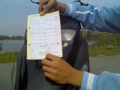 Yamaha Jog AS Brændt - ha ha, bøde på 1800 nedsat til 900, som sonny fik.  billede 8