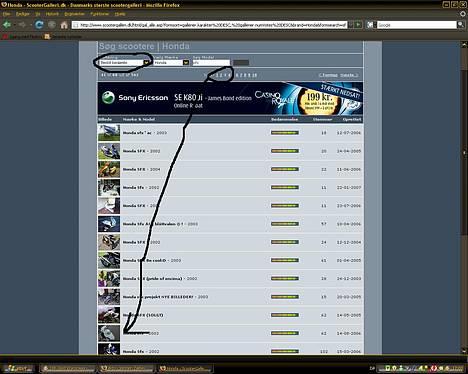 Honda   sfx SOLGT - Billedet viser at min sfx er på side 3 i bedste bedømte..  billede 9