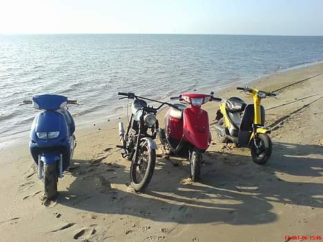 Sym Jet50 *SOLGT* - Vennerne og mig på stranden      :D billede 8