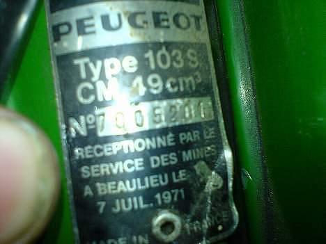 Peugeot 103 SOLGT billede 6