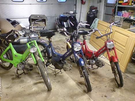 Puch maxi k slogt - den grørne er min, den blå er min fars, og den røde er en af mine venners  billede 7