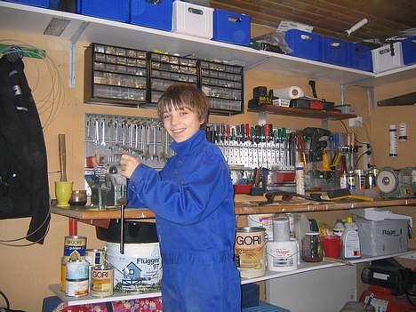 Yamaha 4 gears FS1 DX-SOLGT - Her er vi igang med at afrense topstykket inden den skal males billede 5