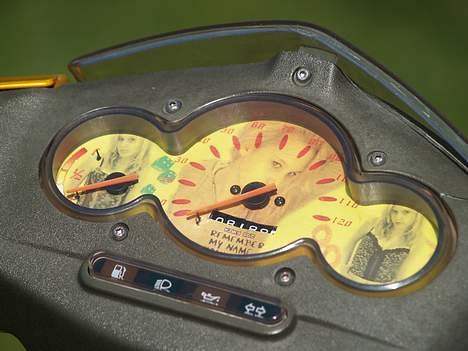 Aprilia Græshoppen 17,10 HK - mit speedometer som marlene har lavet til mig (med hende på self billede 12
