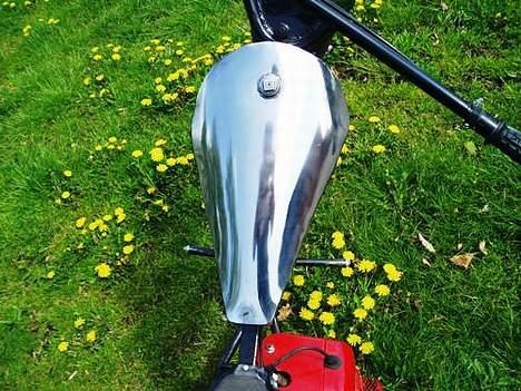 Honda Chopper(Til salg,  Byd) - Den er da rimelig flot, når det er en vi selv har bygget. rustfri.. :) billede 6