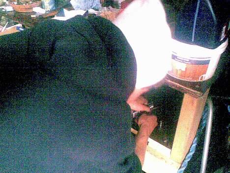 Aprilia sonic PROJEKT LC  (Væk) - haha på vej til at fikse en pind :D billede 20