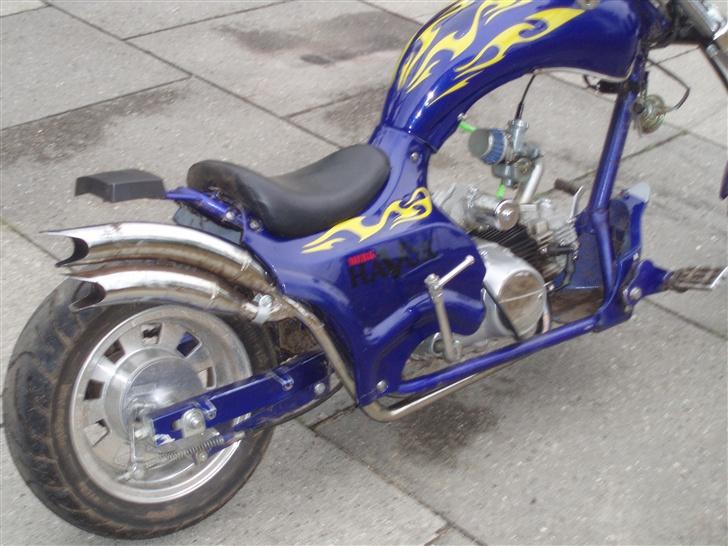 MiniBike mini chopper 110ccm SOLGT - Bagsiden billede 6
