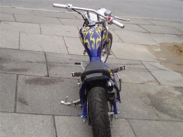 MiniBike mini chopper 110ccm SOLGT - Bagfra billede 8