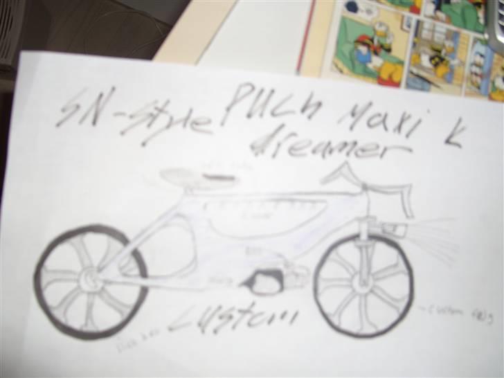 Puch maxi Kl - Lavede lige en tegning da jeg kedede mig klokken 3 om natten.. det vil være en inspiration til mit næste projekt. HVad syntes i? billede 8