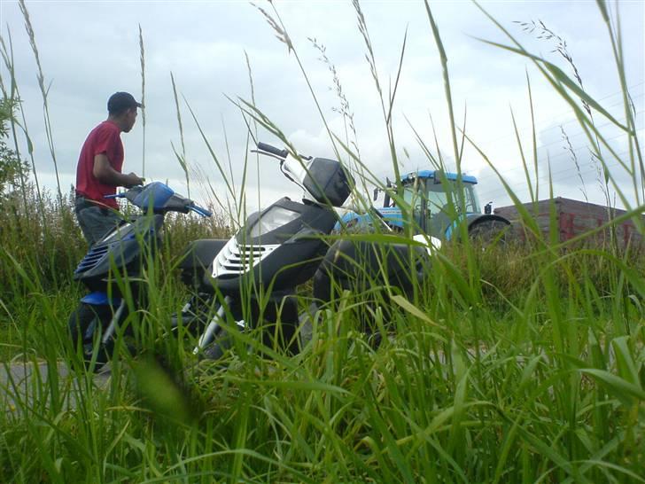 Aprilia Sonic gp SOLGT - Mig og nico´s sonic over landbrug, og nico der tåger xD billede 6