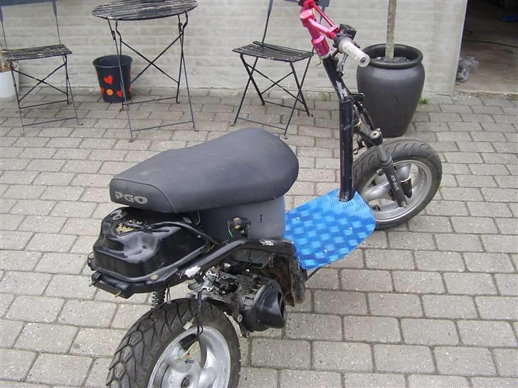 Kymco zx fever solgt - med rødt bart styr og blå dørk plade billede 9