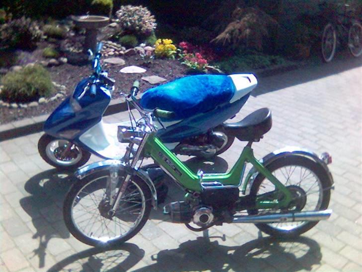 Puch Maxi K - sammen med Honda´en dog med gammelt styr :) billede 3