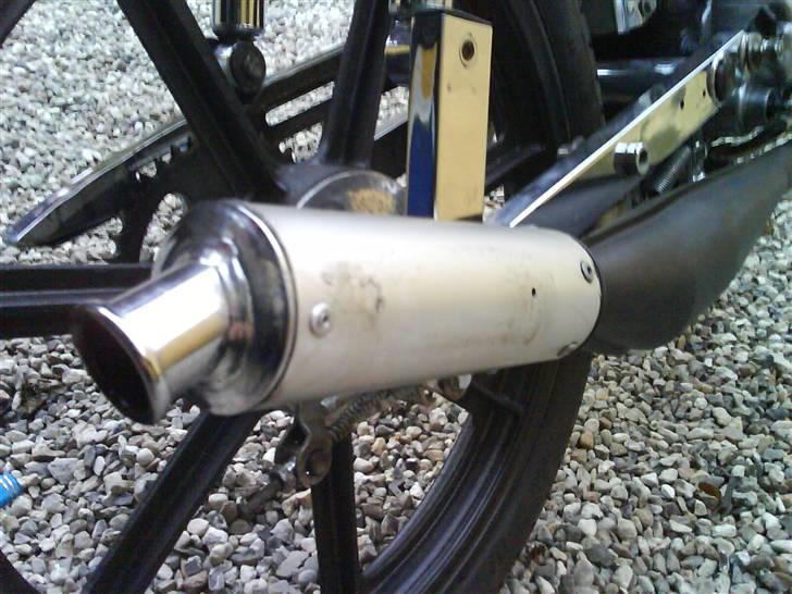 Yamaha 4 Gear (: (byttet) - Homemade udstødning. Forlænget forrør og fed potte svejset på. billede 7