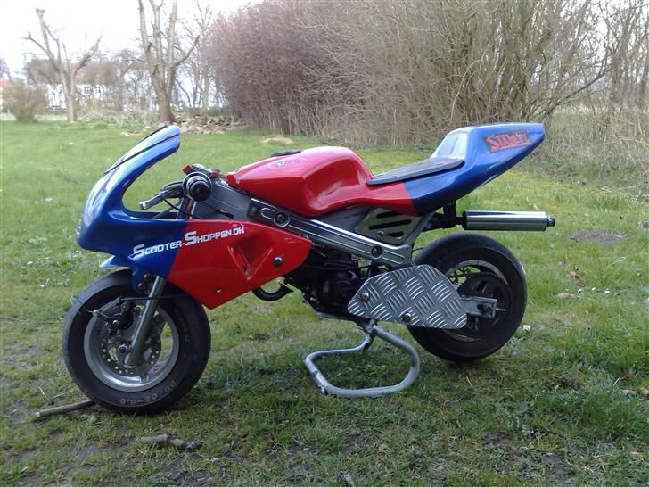 MiniBike Pocketbike 50ccm. - fra den ene side:) billede 1