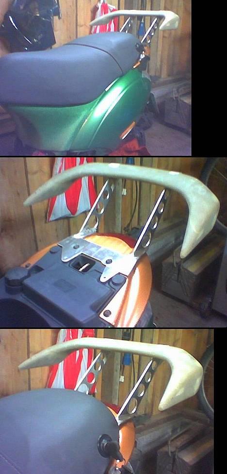 Piaggio Zip 50 AC - slik blir spoileren på scootern.. gjenstår å polere metall, sparkle og lakkere spoiler.. billede 8