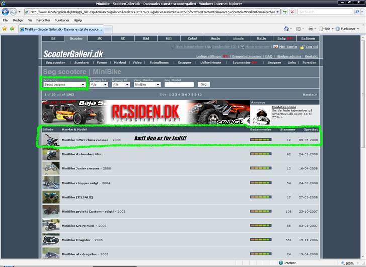MiniBike 125cc dirt bike solgt billede 2