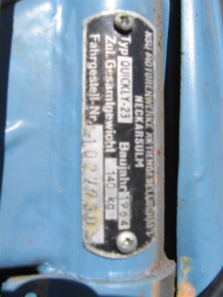 Veteraner NSU Quickly(Solgt) billede 10